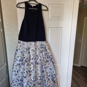 JS Collection, hi-low formal razor back gown. Perfect for wedding, prom.